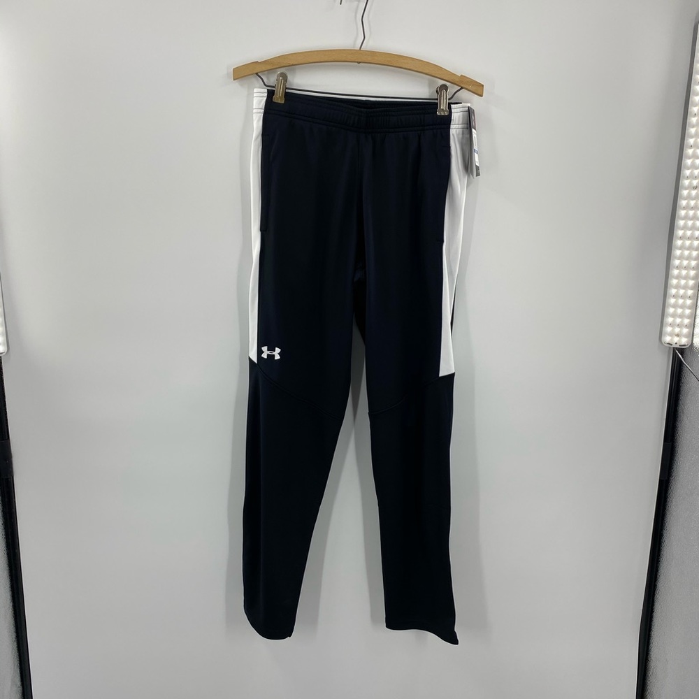 Under Armour Loose Fit ‘Black/White’  Drawstring Training Pants Boys Size XLarge